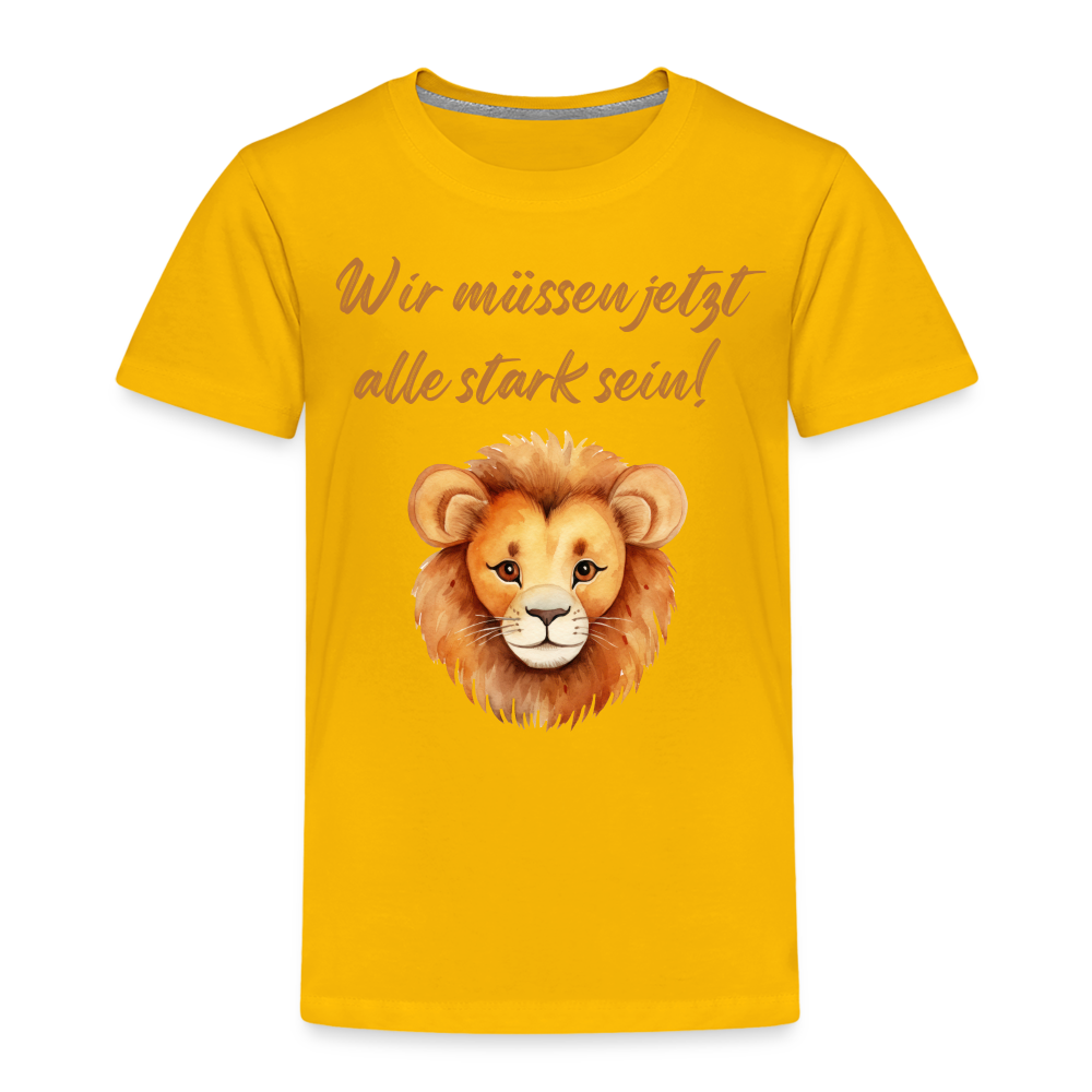 Kinder Premium T-Shirt stark sein - Sonnengelb