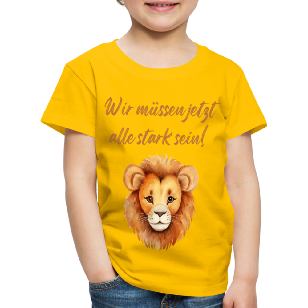 Kinder Premium T-Shirt stark sein - Sonnengelb