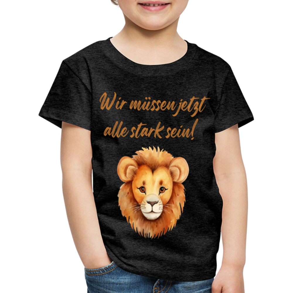 Kinder Premium T-Shirt stark sein - Anthrazit