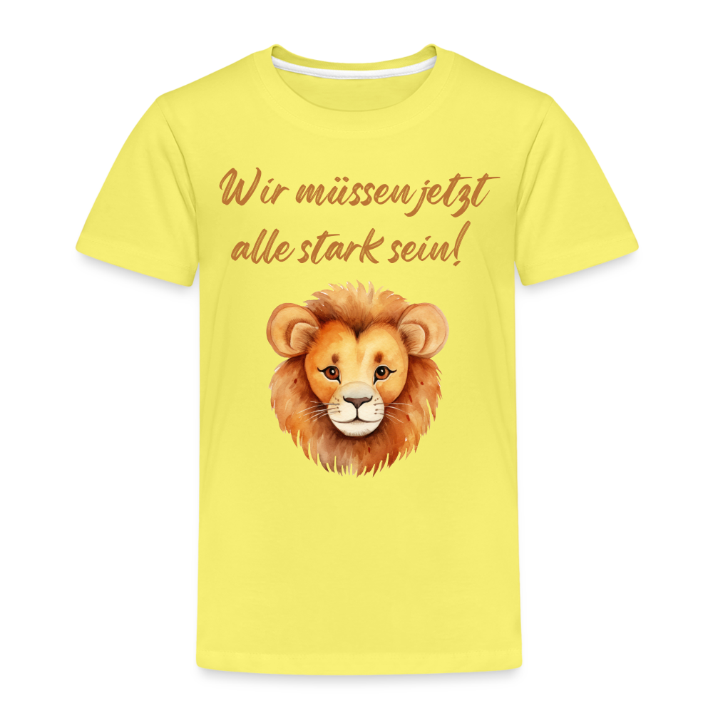 Kinder Premium T-Shirt stark sein - Gelb