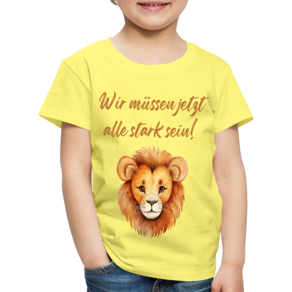 Kinder Premium T-Shirt stark sein - Gelb