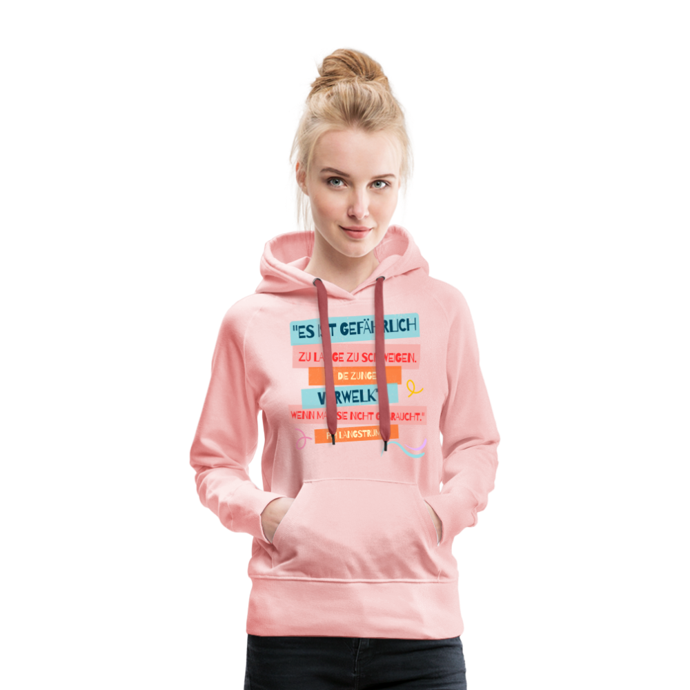 Damen Premium Pullover Pipi Langstrumpf - Kristallrosa