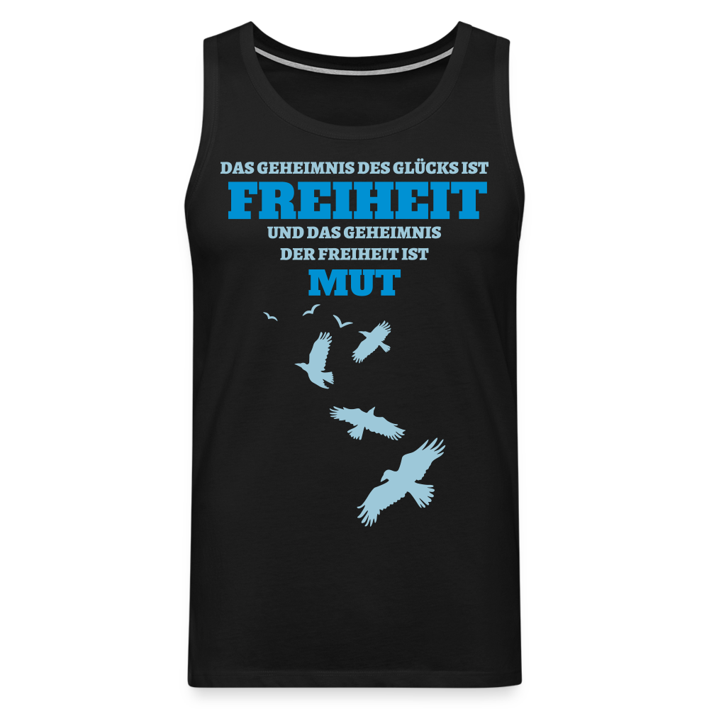 Herren Tank Top FREIHEIT UND MUT - Schwarz