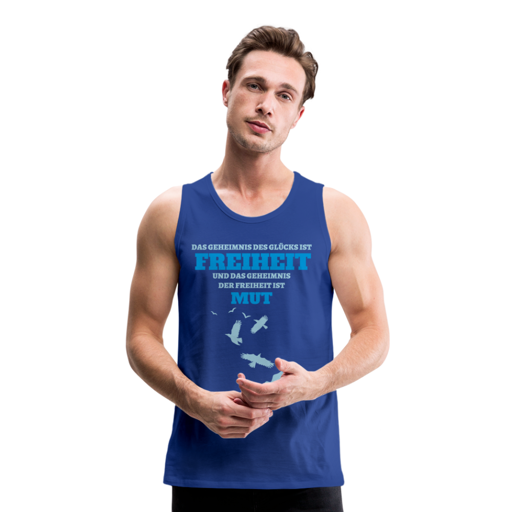 Herren Tank Top FREIHEIT UND MUT - Königsblau