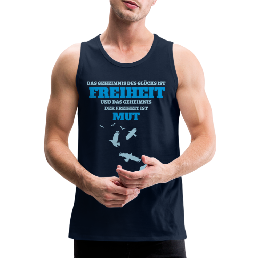 Herren Tank Top FREIHEIT UND MUT - Navy