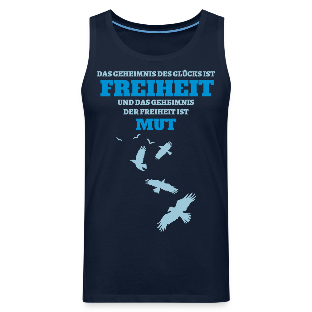 Herren Tank Top FREIHEIT UND MUT - Navy