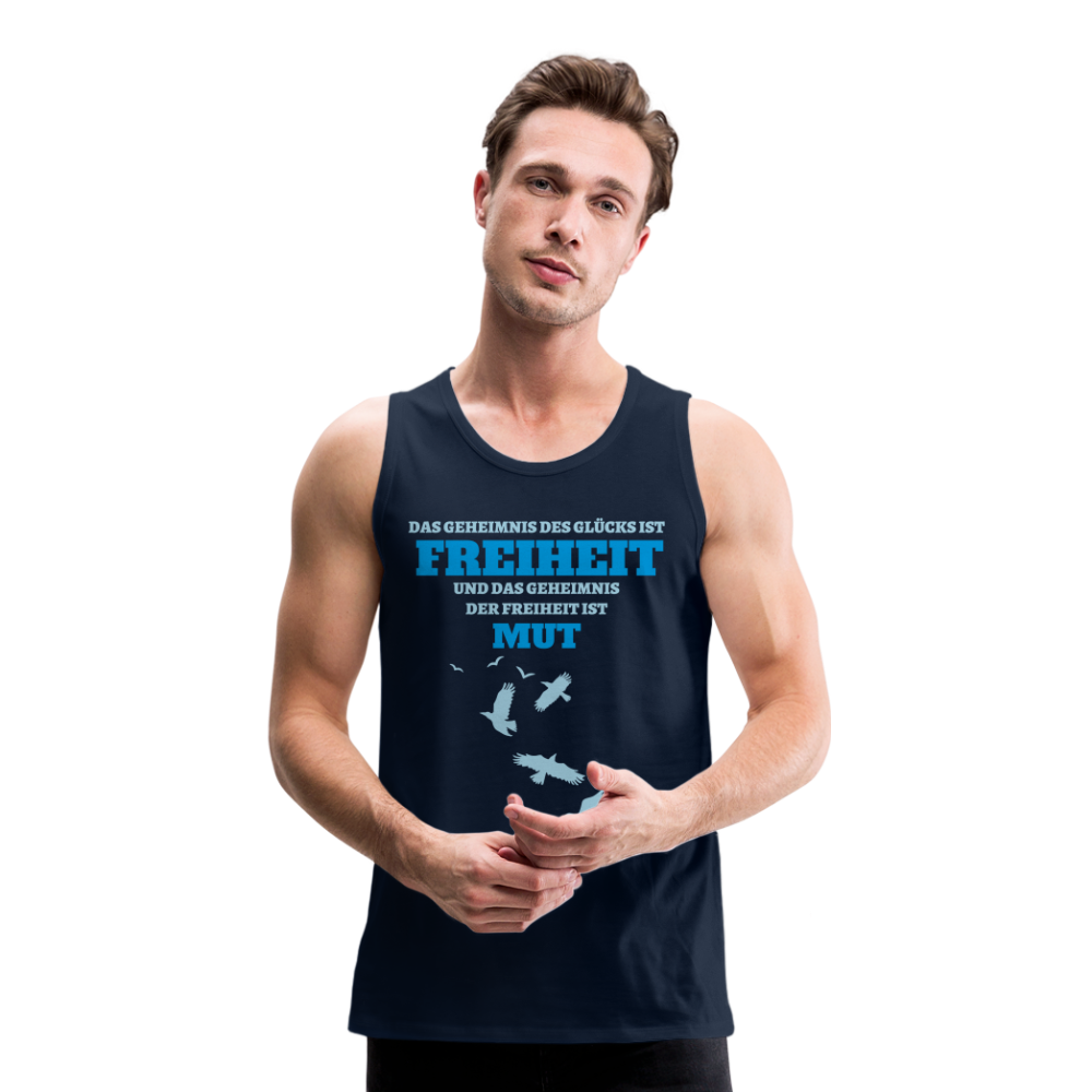 Herren Tank Top FREIHEIT UND MUT - Navy