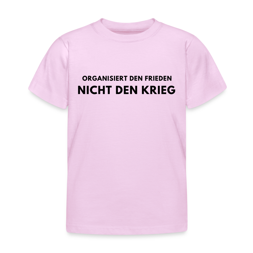 Kinder T-Shirt Frieden statt Krieg - Hellrosa