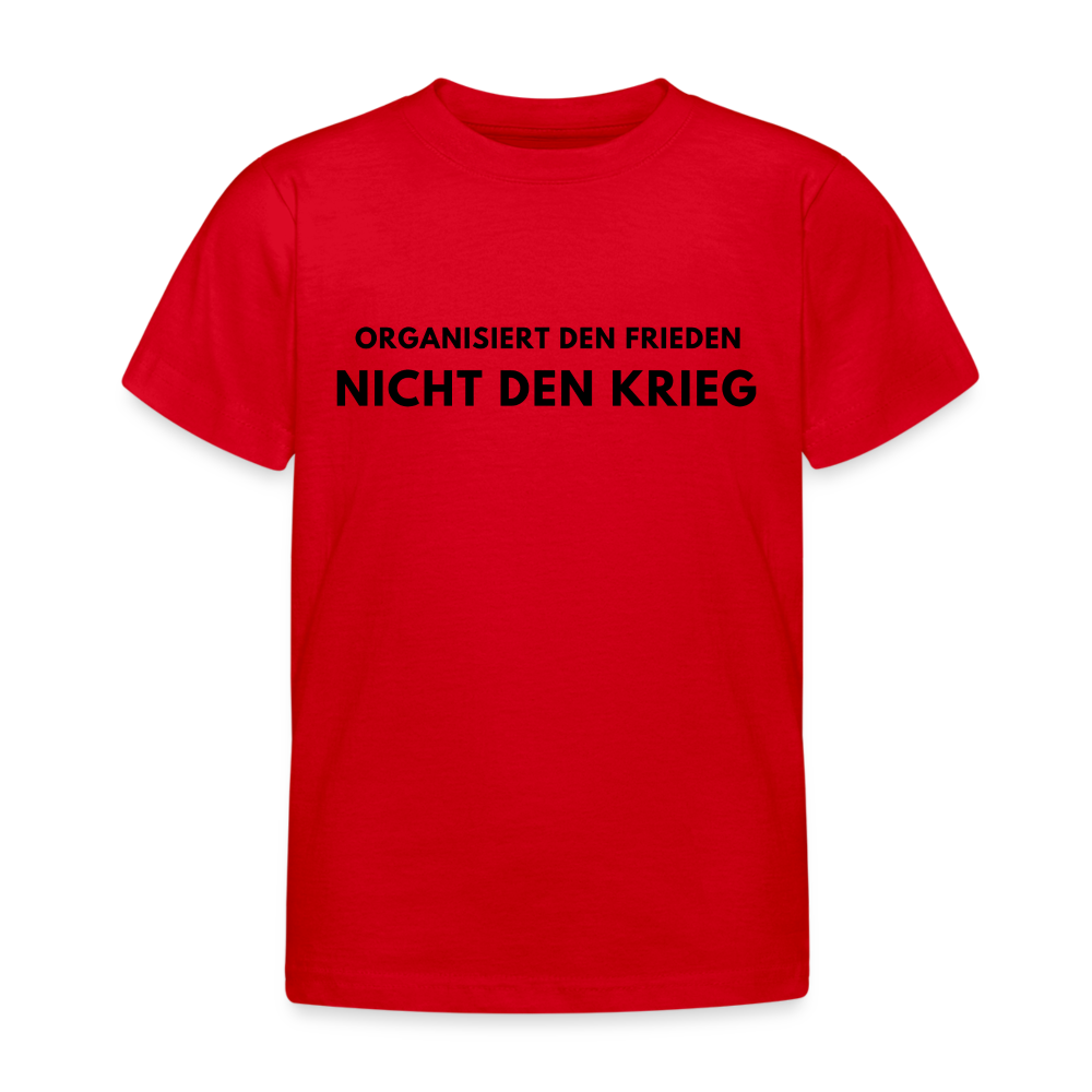 Kinder T-Shirt Frieden statt Krieg - Rot