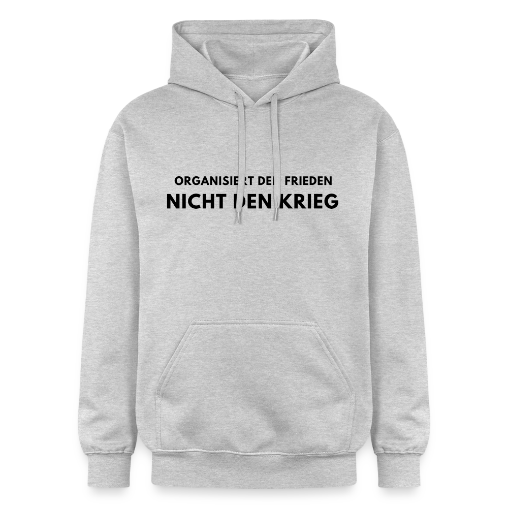 Frauen & Herren Hoodie Frieden statt Krieg - Hellgrau meliert