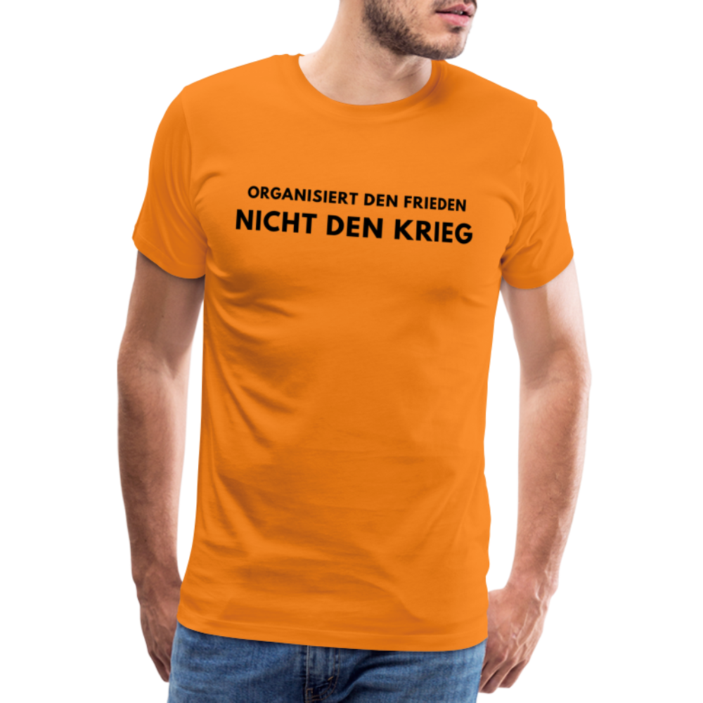 Männer Premium T-Shirt Frieden statt Krieg - Orange