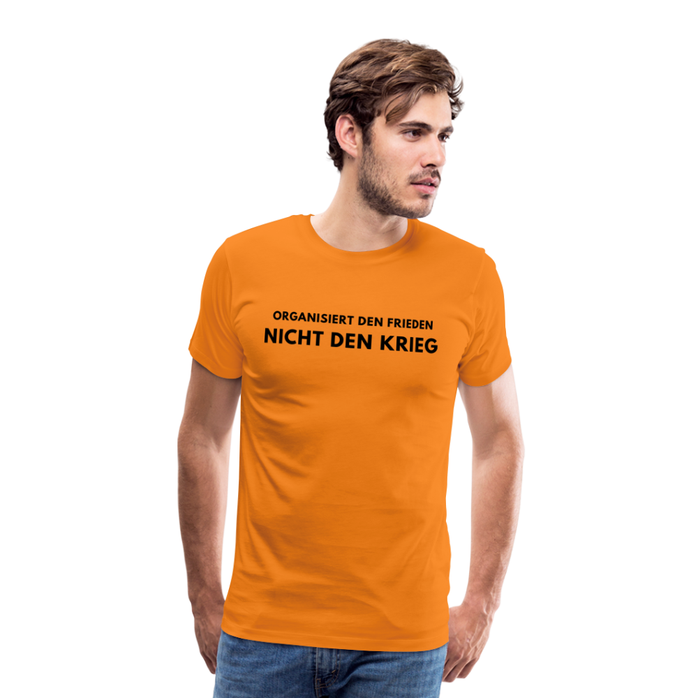 Männer Premium T-Shirt Frieden statt Krieg - Orange