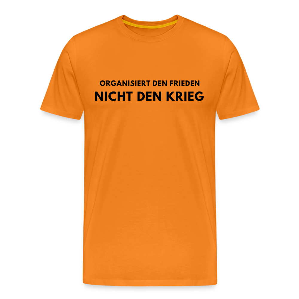 Männer Premium T-Shirt Frieden statt Krieg - Orange