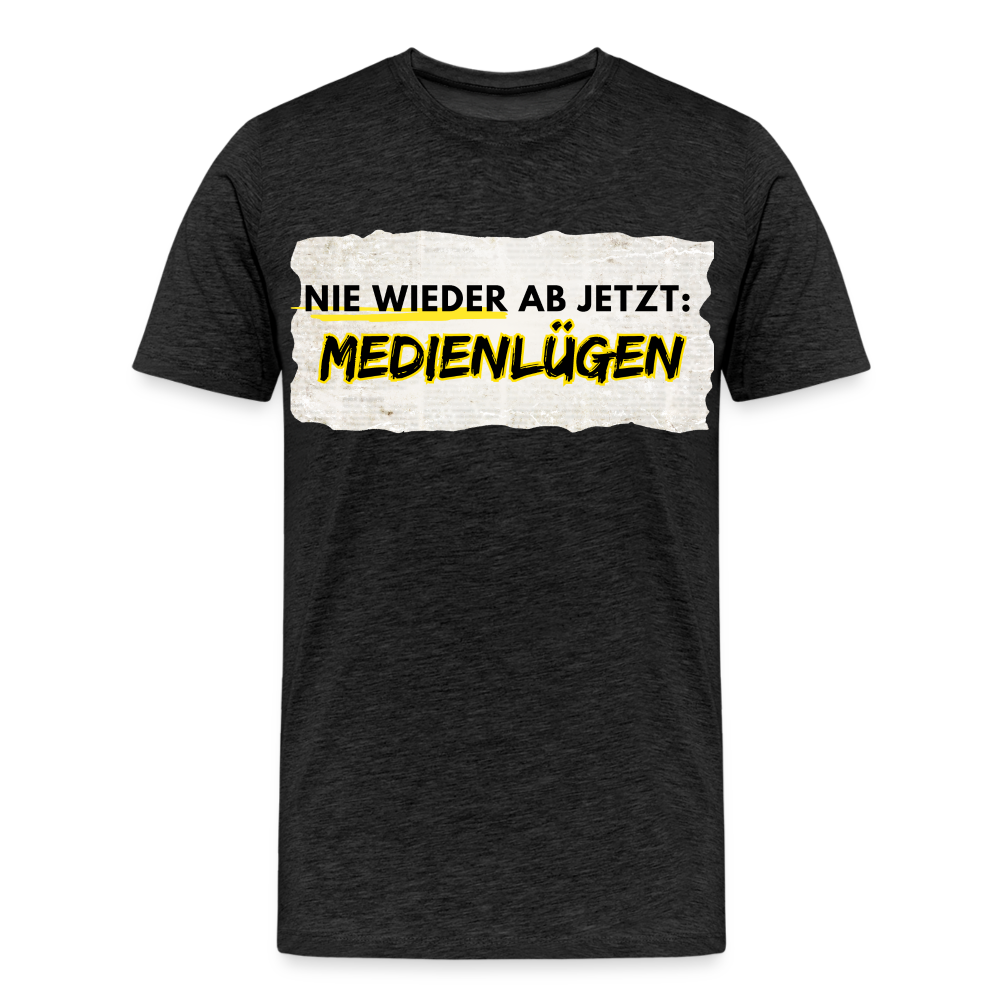 Männer Premium T-Shirt  Nie wieder Medienlügen - Anthrazit