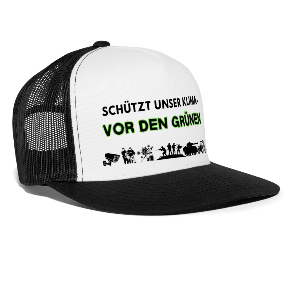 Trucker Cap Klimaschutz - Weiß/Schwarz