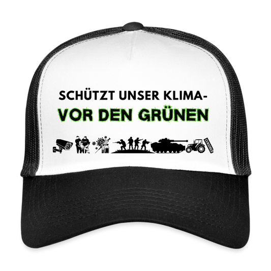 Trucker Cap Klimaschutz - Weiß/Schwarz