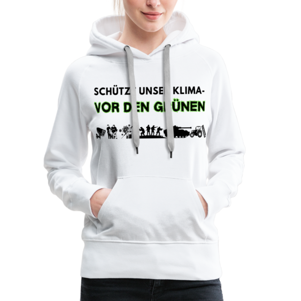 Frauen Premium Hoodie - Kimaschutz - weiß