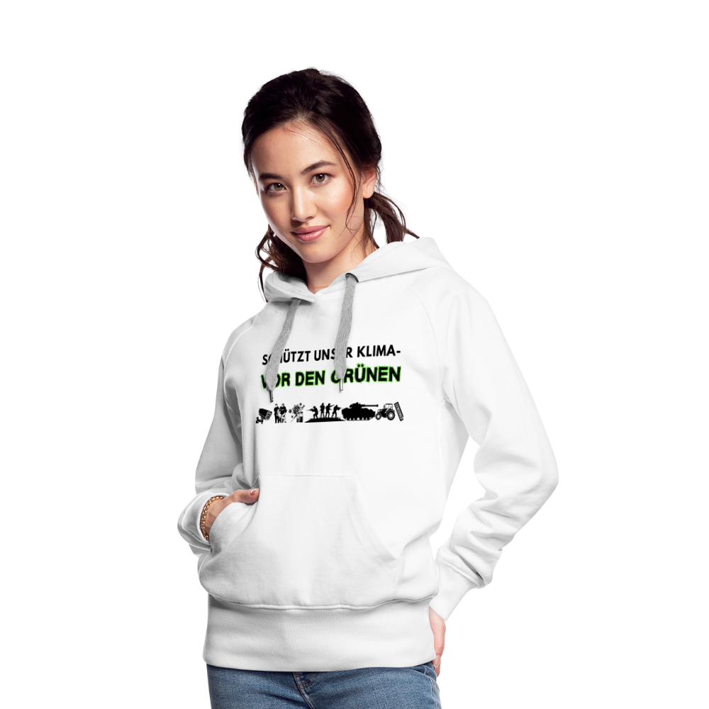 Frauen Premium Hoodie - Kimaschutz - weiß