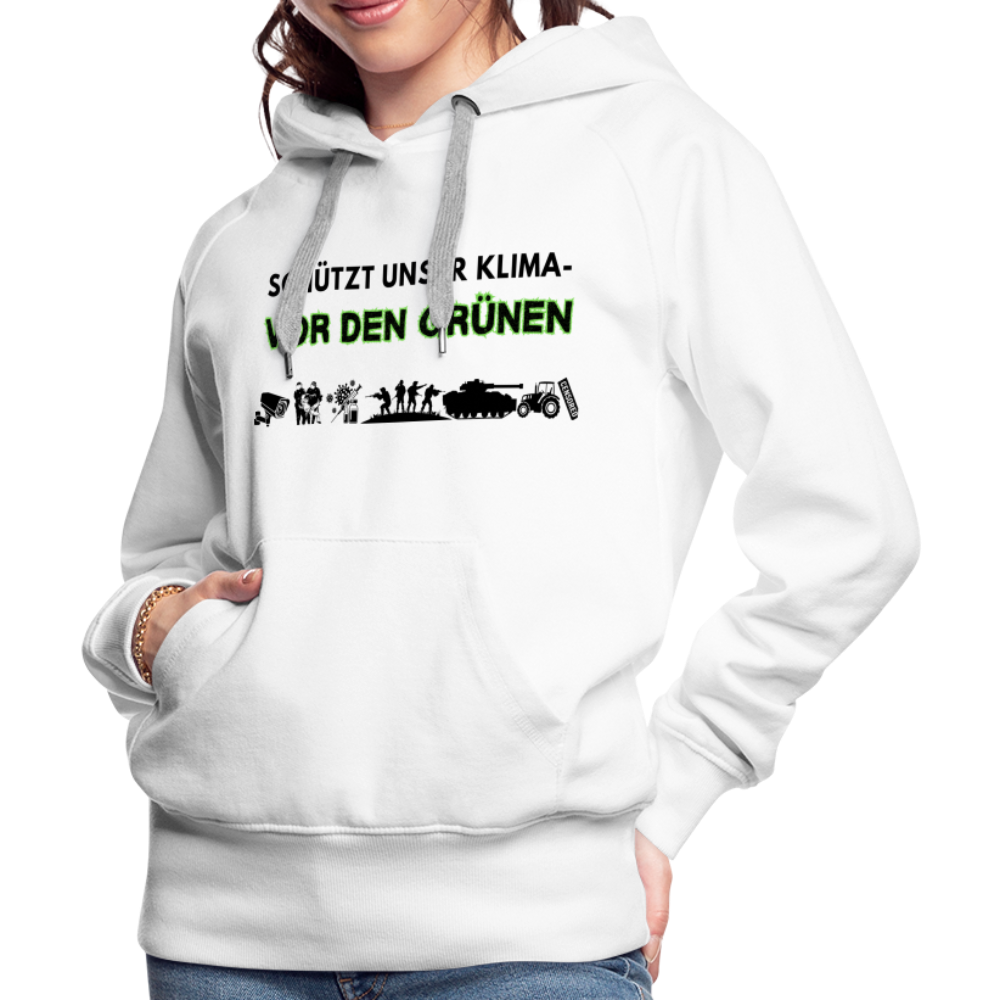 Frauen Premium Hoodie - Kimaschutz - weiß