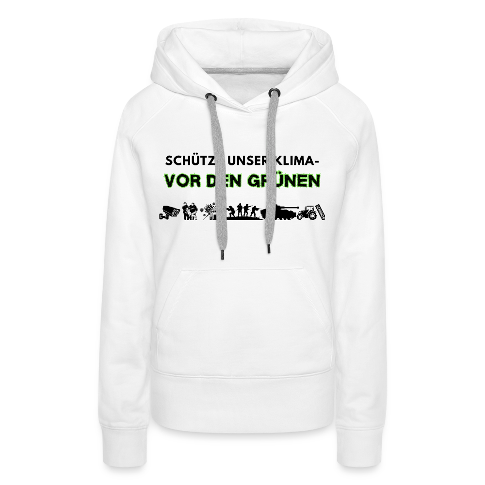 Frauen Premium Hoodie - Kimaschutz - weiß