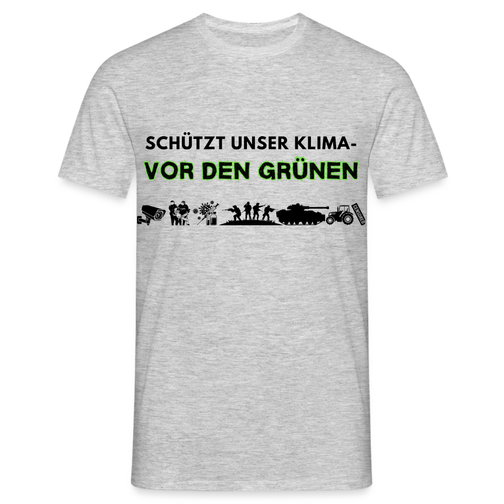 Männer T-Shirt  Kimaschutz - Grau meliert