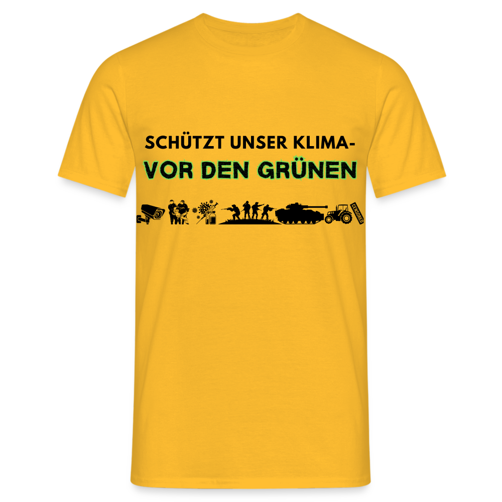 Männer T-Shirt  Kimaschutz - Gelb