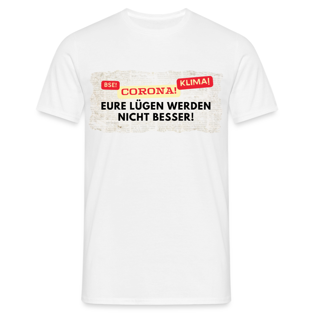 Männer T-Shirt Lügenpresse - weiß