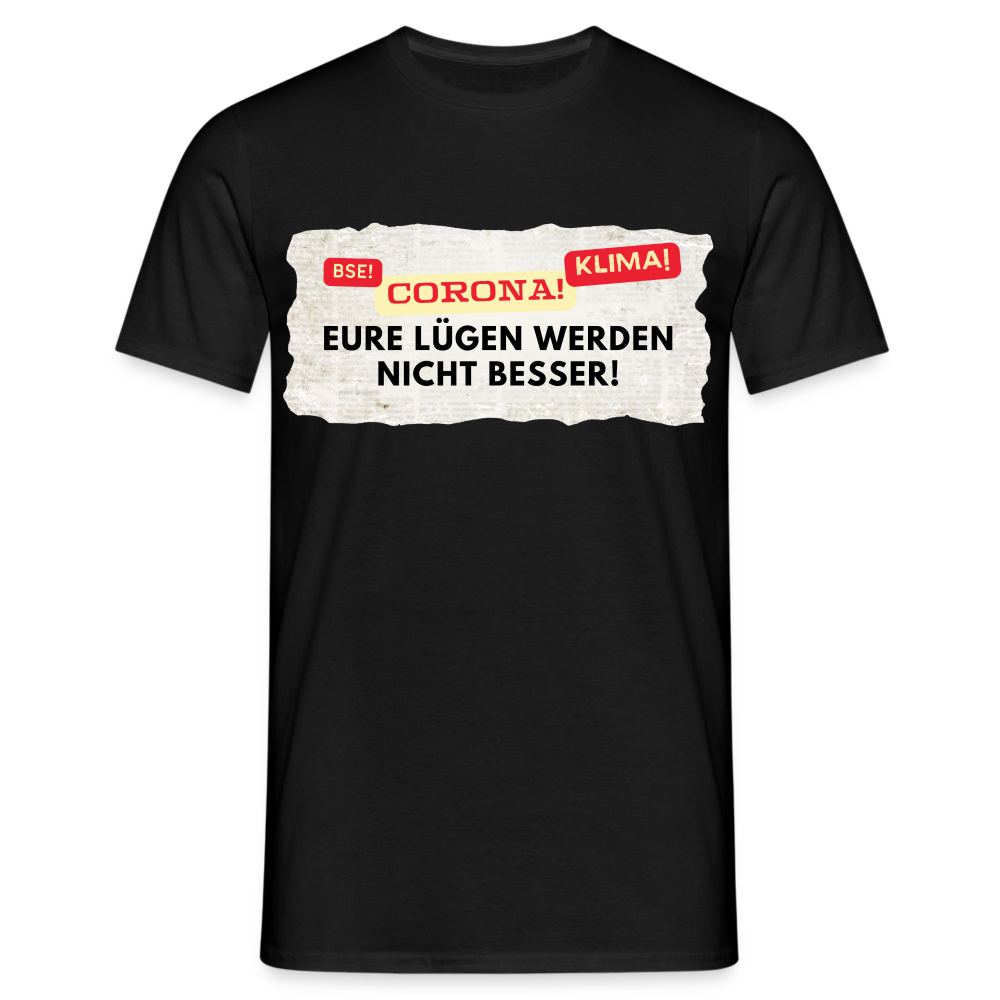 Männer T-Shirt Lügenpresse - Schwarz