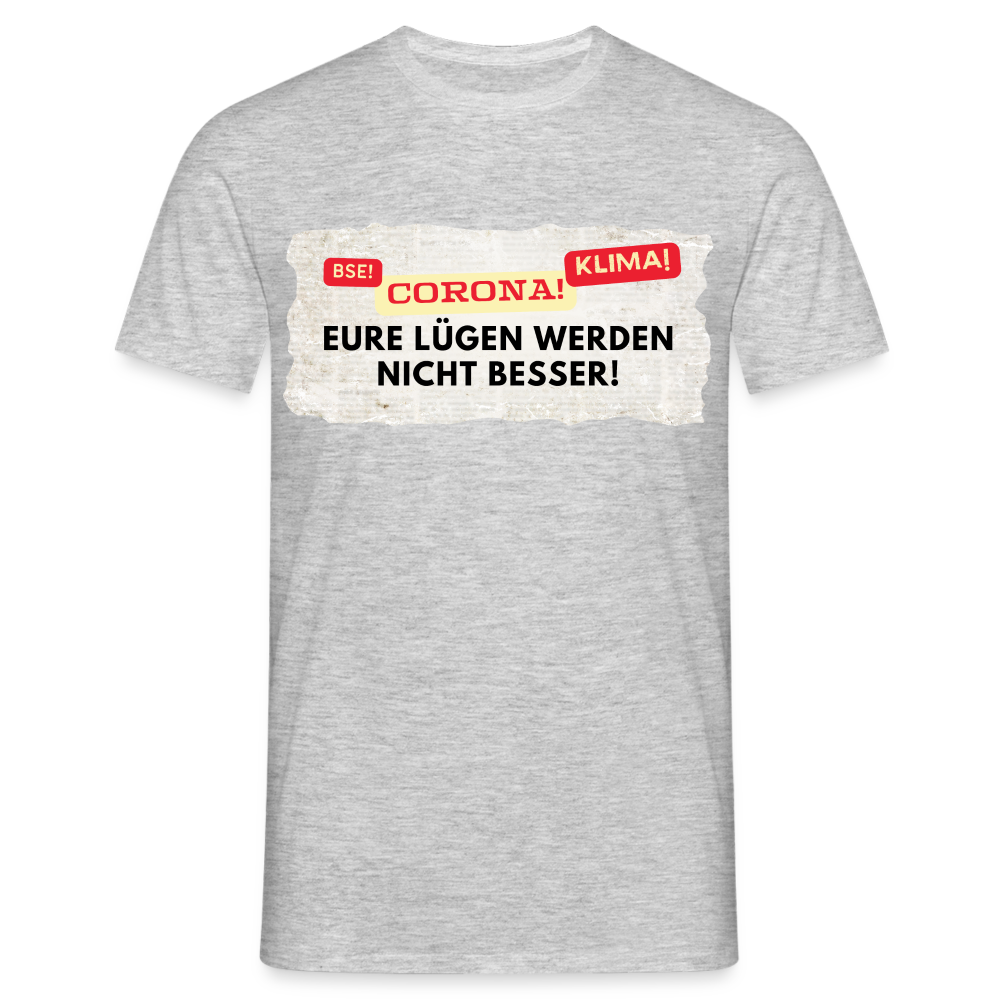 Männer T-Shirt Lügenpresse - Grau meliert