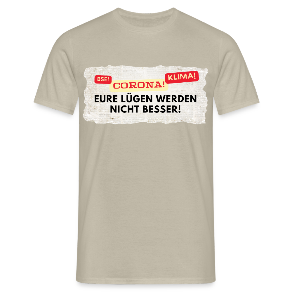 Männer T-Shirt Lügenpresse - Sandbeige