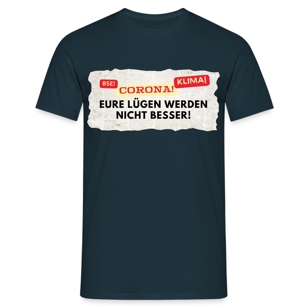 Männer T-Shirt Lügenpresse - Navy