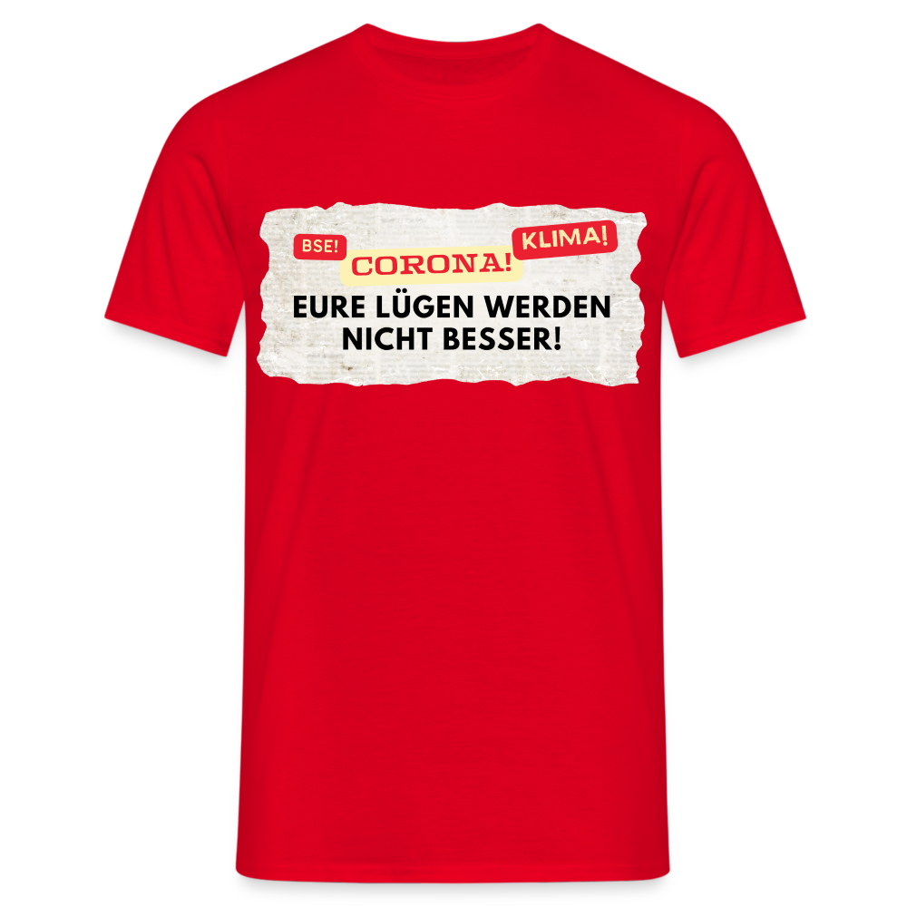 Männer T-Shirt Lügenpresse - Rot