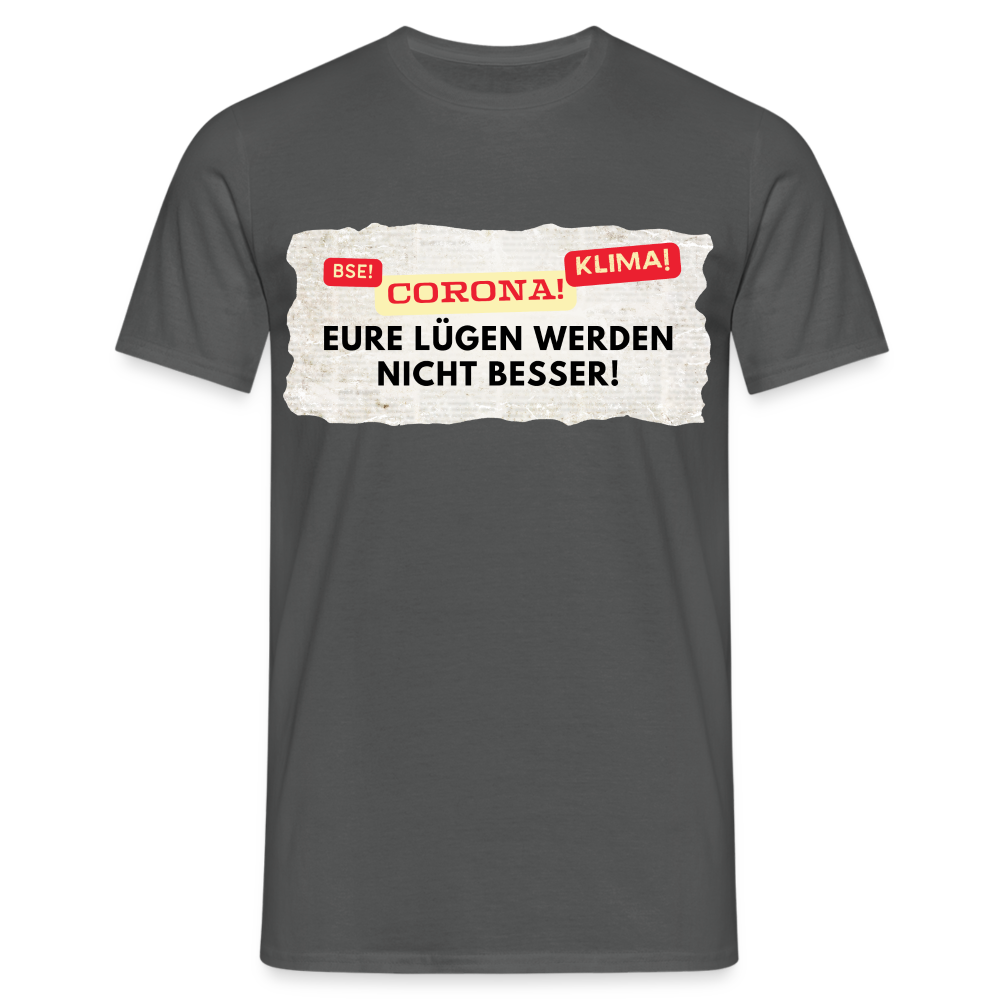 Männer T-Shirt Lügenpresse - Anthrazit