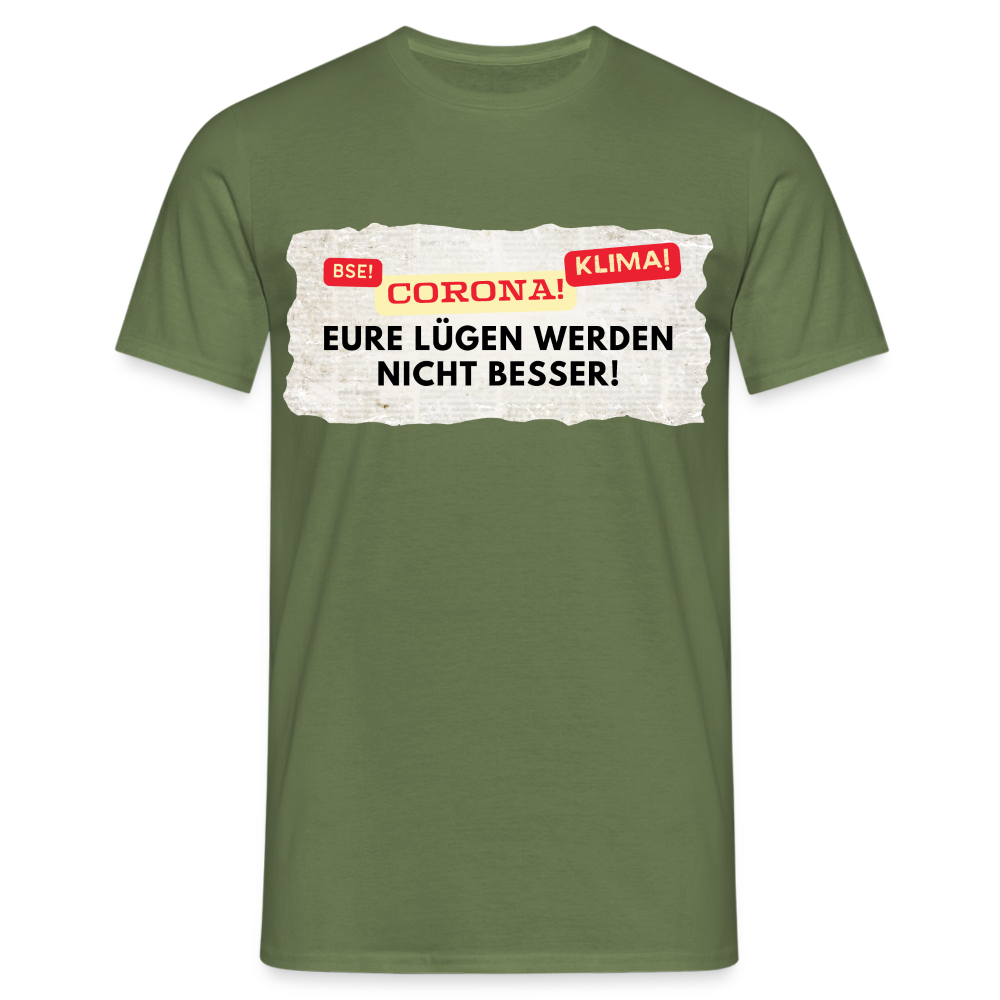 Männer T-Shirt Lügenpresse - Militärgrün