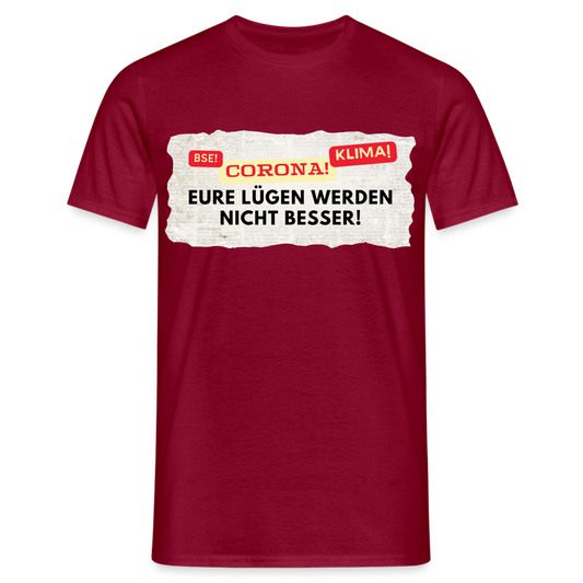 Männer T-Shirt Lügenpresse - Ziegelrot