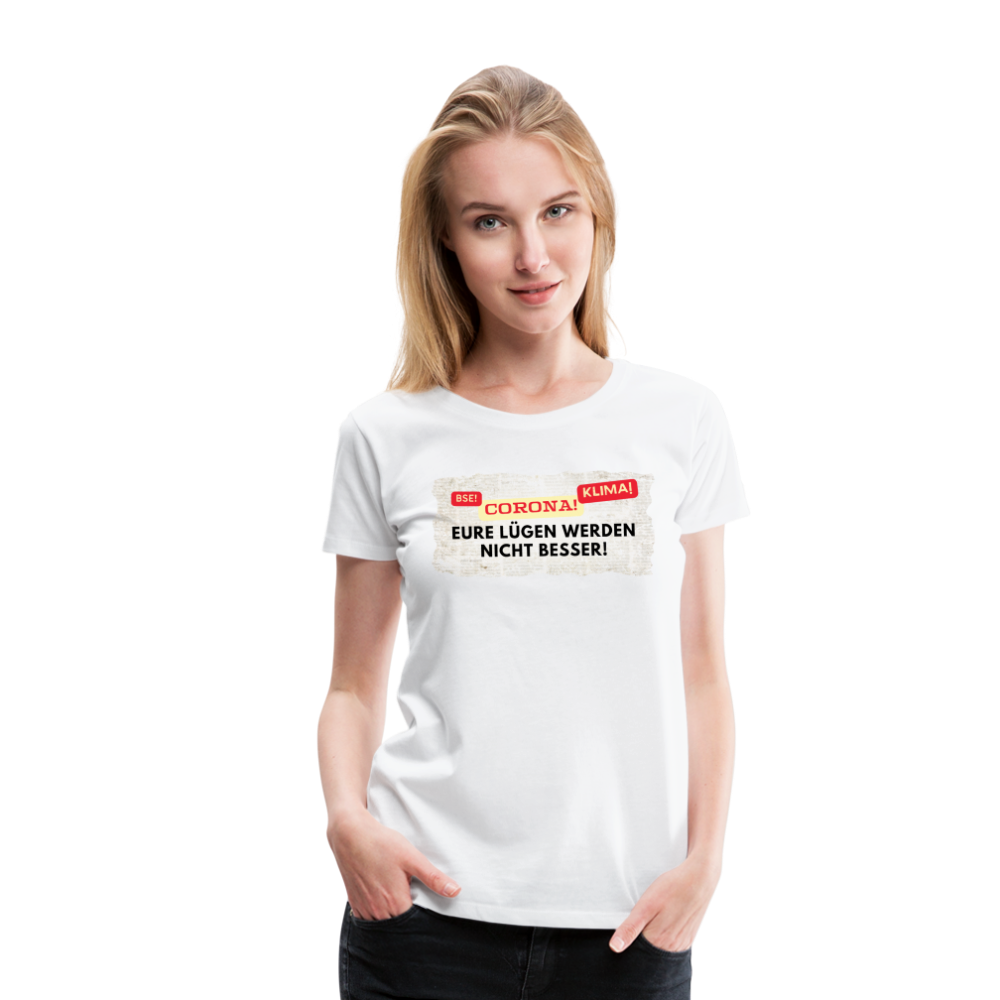 Frauen Premium T-Shirt Lügenpresse - weiß