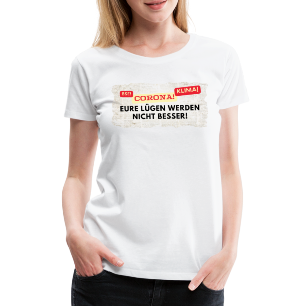 Frauen Premium T-Shirt Lügenpresse - weiß