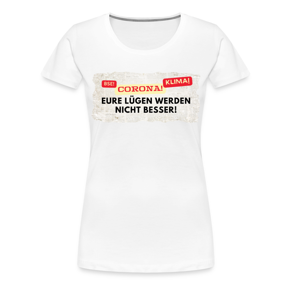 Frauen Premium T-Shirt Lügenpresse - weiß