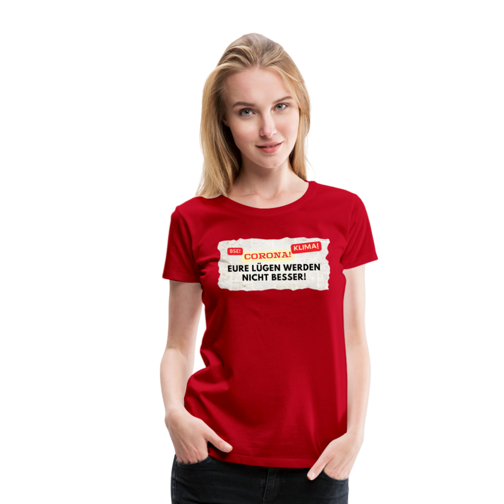 Frauen Premium T-Shirt Lügenpresse - Rot