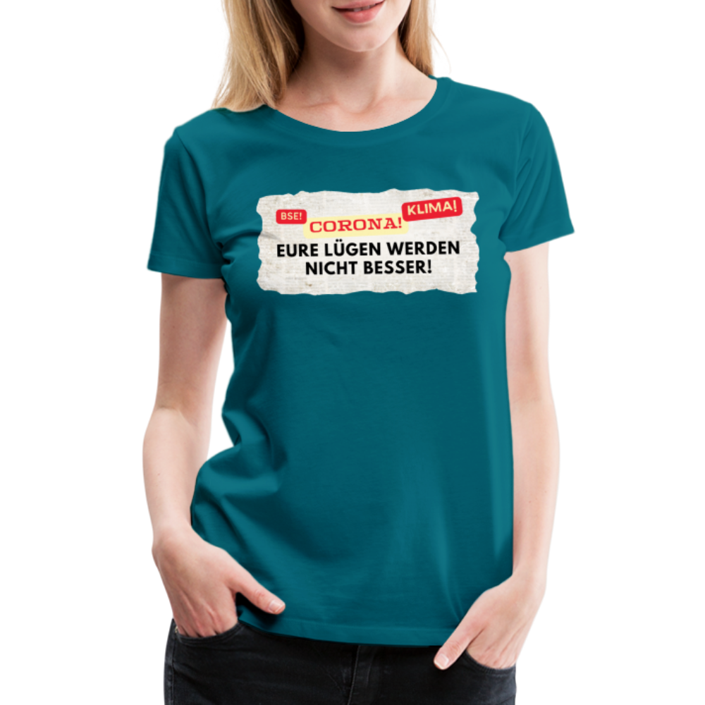 Frauen Premium T-Shirt Lügenpresse - Divablau