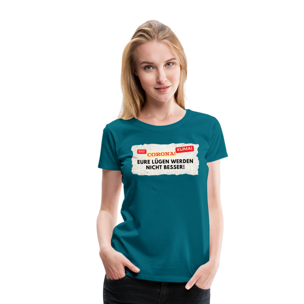 Frauen Premium T-Shirt Lügenpresse - Divablau