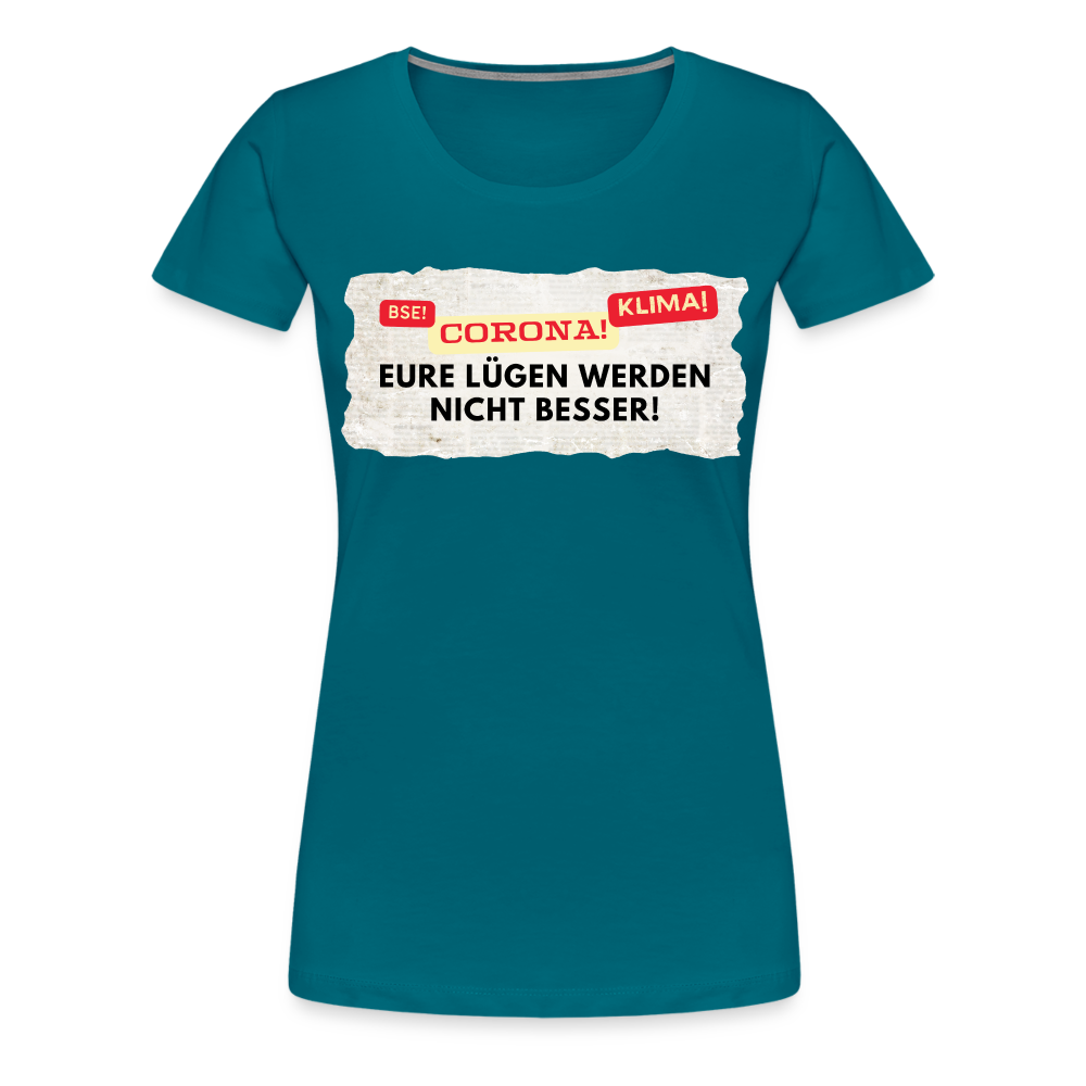 Frauen Premium T-Shirt Lügenpresse - Divablau