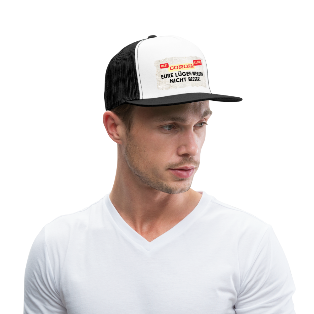 Trucker Cap Lügenpresse - Weiß/Schwarz