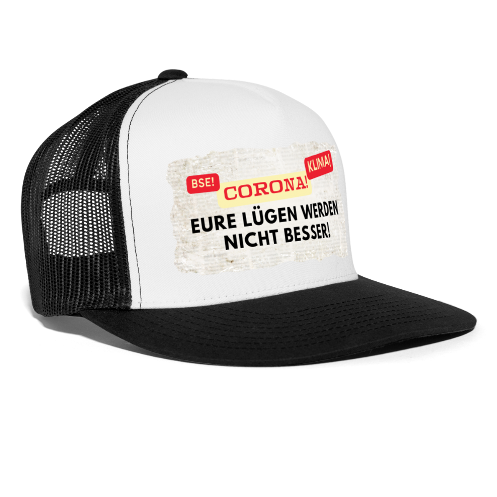 Trucker Cap Lügenpresse - Weiß/Schwarz