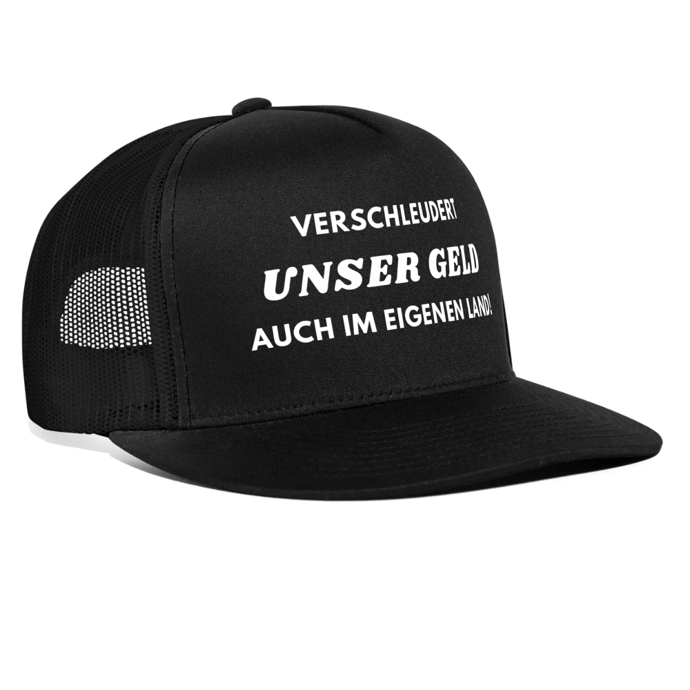 Trucker Cap Unser Geld - Schwarz/Schwarz