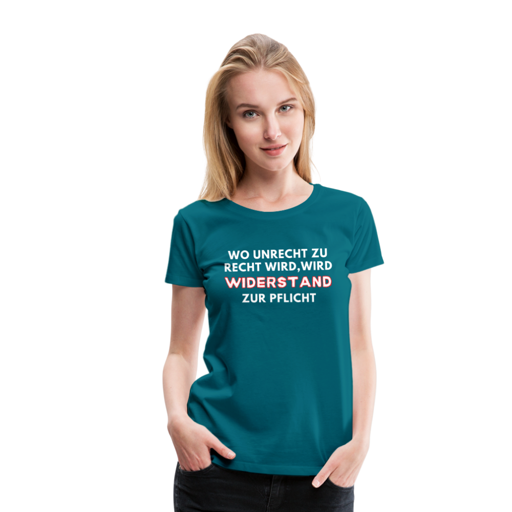 Frauen Premium T-Shirt - Widerstand - Divablau