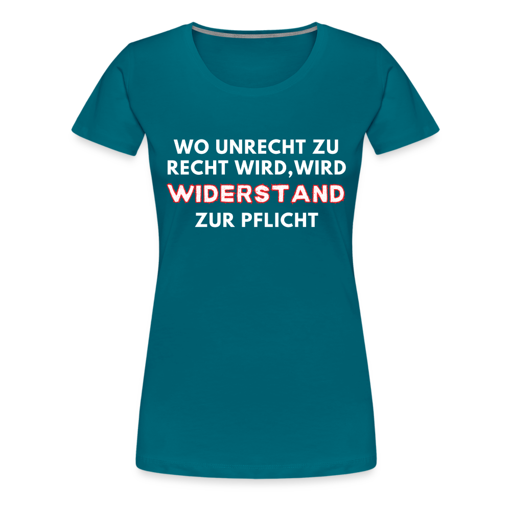 Frauen Premium T-Shirt - Widerstand - Divablau