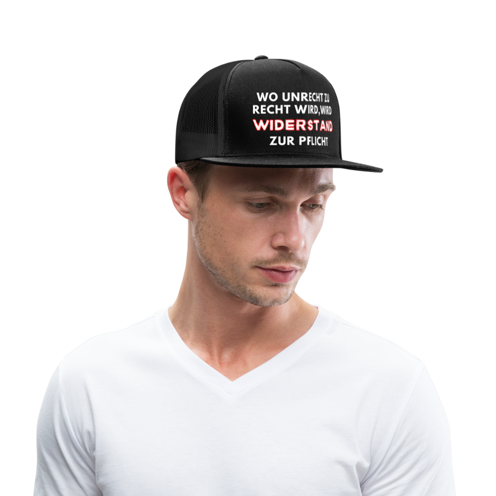 Trucker Cap - Widerstand - Schwarz/Schwarz