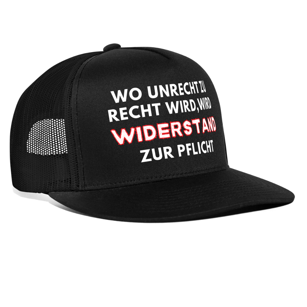 Trucker Cap - Widerstand - Schwarz/Schwarz