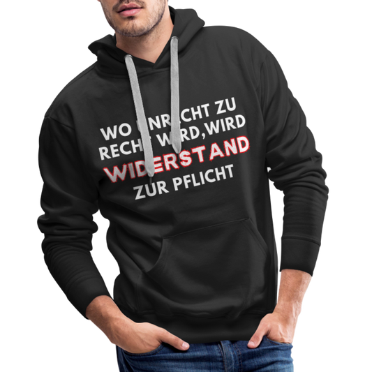 Männer Premium Hoodie - Widerstand - Schwarz